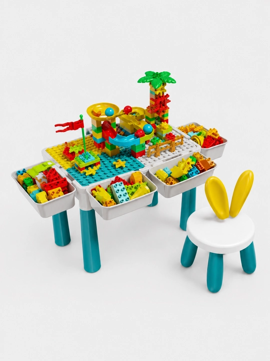 Детский игровой конструктор Blocks Table это многофункциональный развивающий набор
