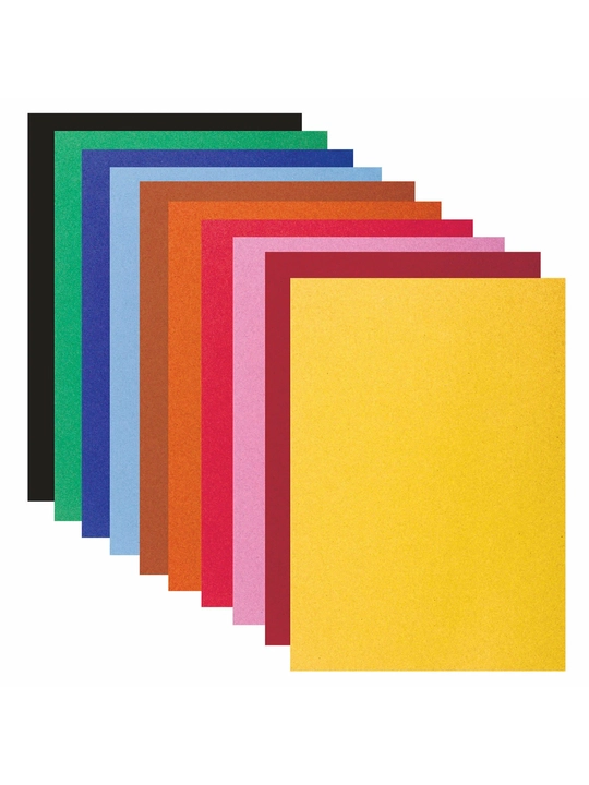 YUNLANDIYA Rangli qog'oz A5 BAXMAL, 10 v., 10 rang, art. 129875