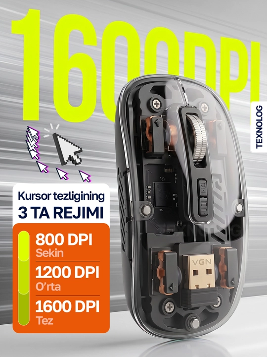 Universal simsiz sichqoncha: kompyuter, telefon va planshet uchun