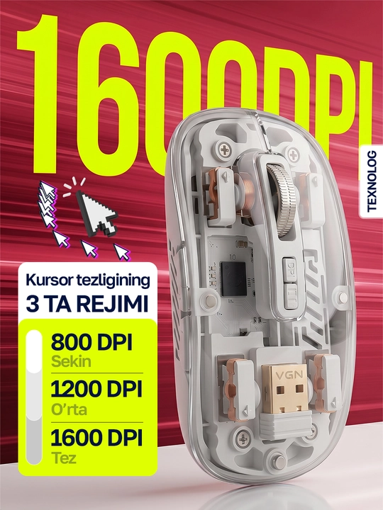 Universal simsiz sichqoncha: kompyuter, telefon va planshet uchun