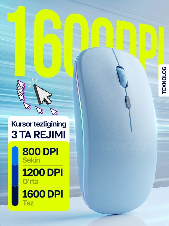 Universal simsiz sichqoncha: kompyuter, telefon va planshet uchun