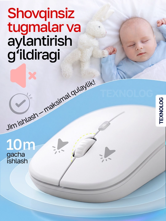 Universal simsiz sichqoncha: kompyuter, telefon va planshet uchun