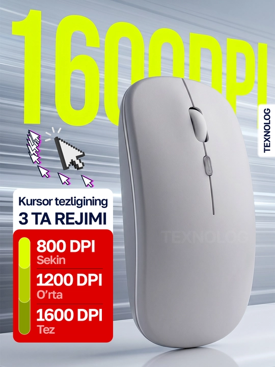 Universal simsiz sichqoncha: kompyuter, telefon va planshet uchun