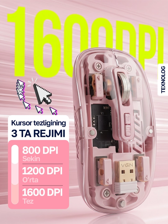 Universal simsiz sichqoncha: kompyuter, telefon va planshet uchun