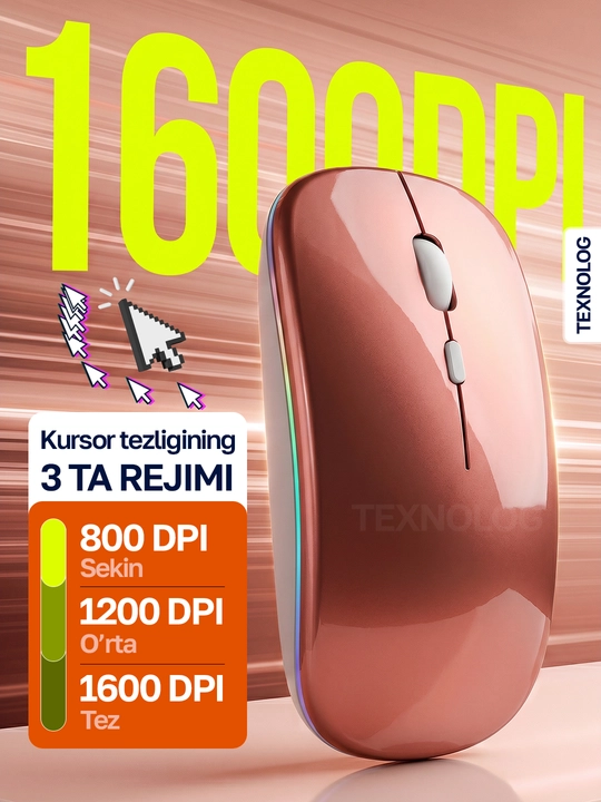 Universal simsiz sichqoncha: kompyuter, telefon va planshet uchun