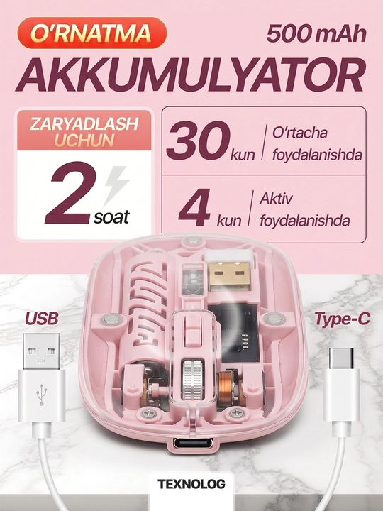 Simsiz kompyuter sichqonchachi, tovushsiz, RGB, Bluetooth