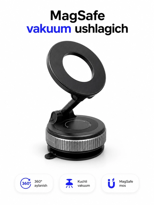 Universal vakuumli telefon derjateli — kuchli yopishish va 360° aylanish - 