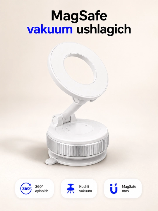 Universal vakuumli telefon derjateli — kuchli yopishish va 360° aylanish - 