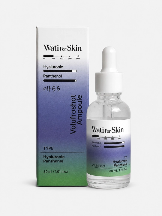 Wati for Skin Hyaluronic Panthenol B5 Volufroshot Ampoule увлажняющая ампула для лица, 30 мл