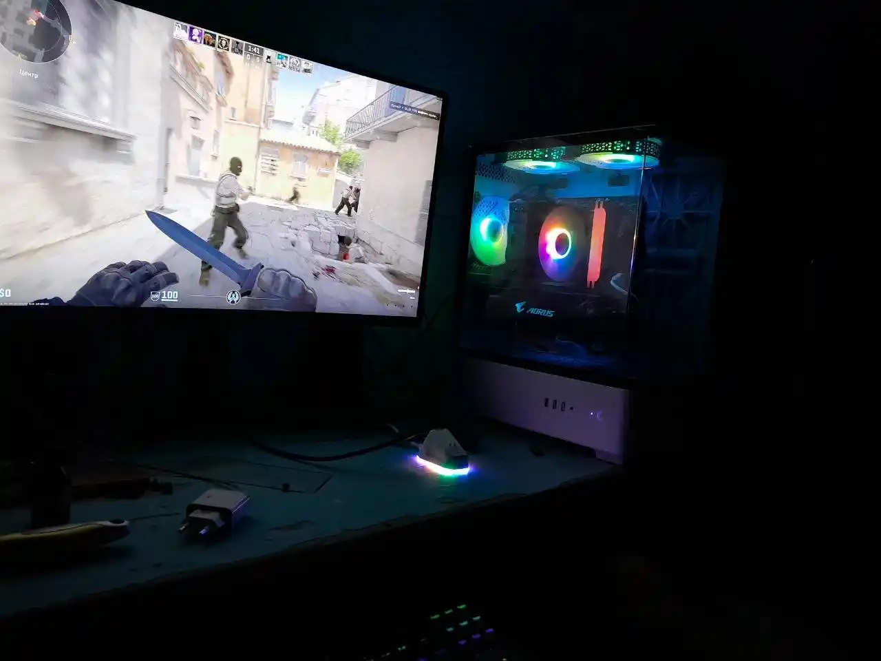 Пустой корпус, аквариум кейс для ПК AZZA U620, 3 RGB реверсивных кулера