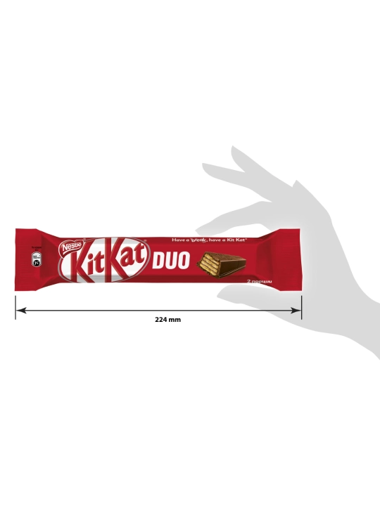 Shokoladli batoncha KitKat Duo, qarsildoq vafli bilan, 64 g