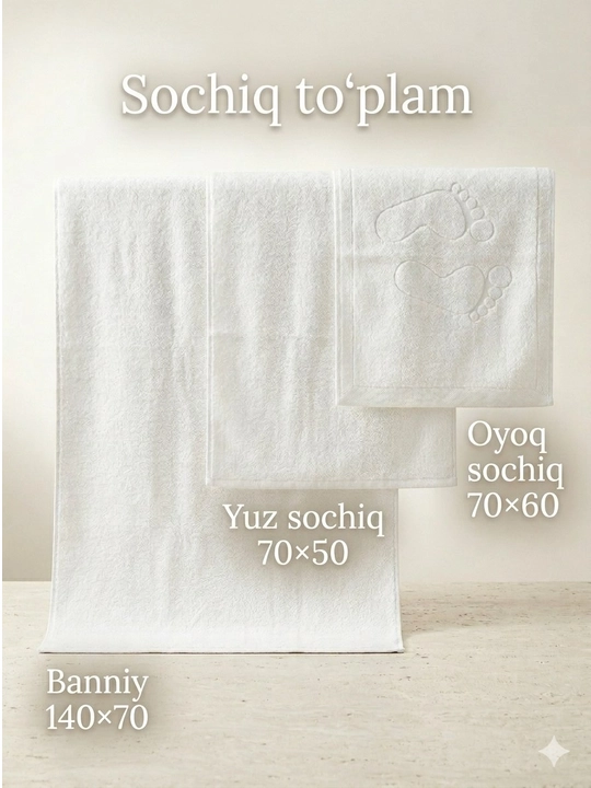 Sochiq, EGIN HOME sochiq to'plami, hammom sochiq, yuz sochiq