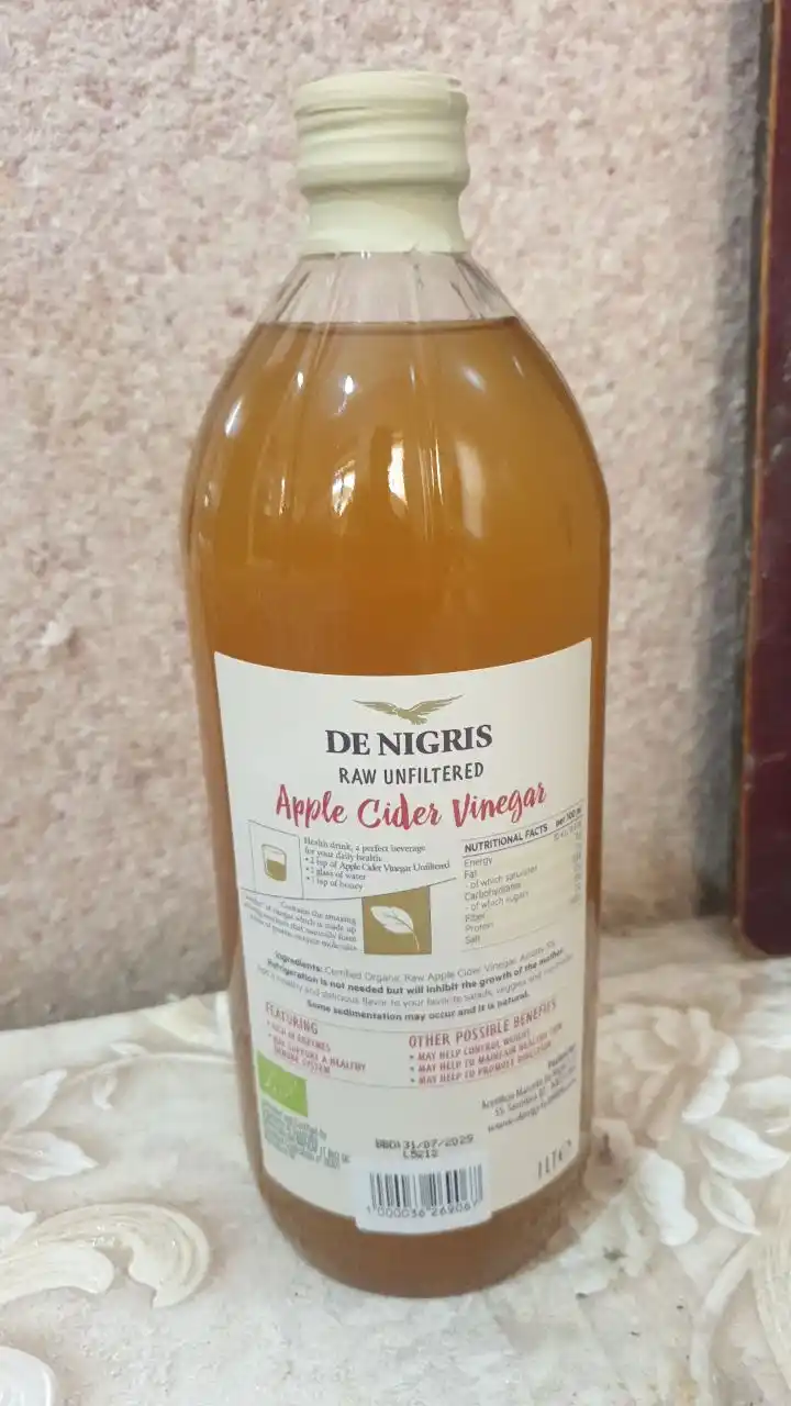 Нефильтрованный уксус De Nigris, из яблочного сидра, 1000 мл