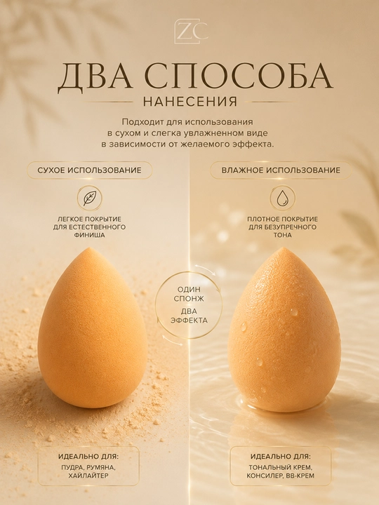 Спонж косметический для нанесения макияжа, все формы