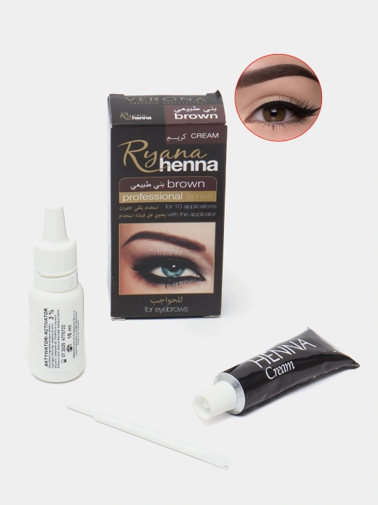 Qosh uchun tabiy krem-kraska Ryana eyebrow henna, tabiiy xina