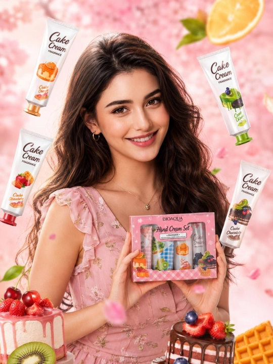 Крем для рук BIOAQUA Cake Cream, крем для рук, увлажняющий крем, подарочная коробка