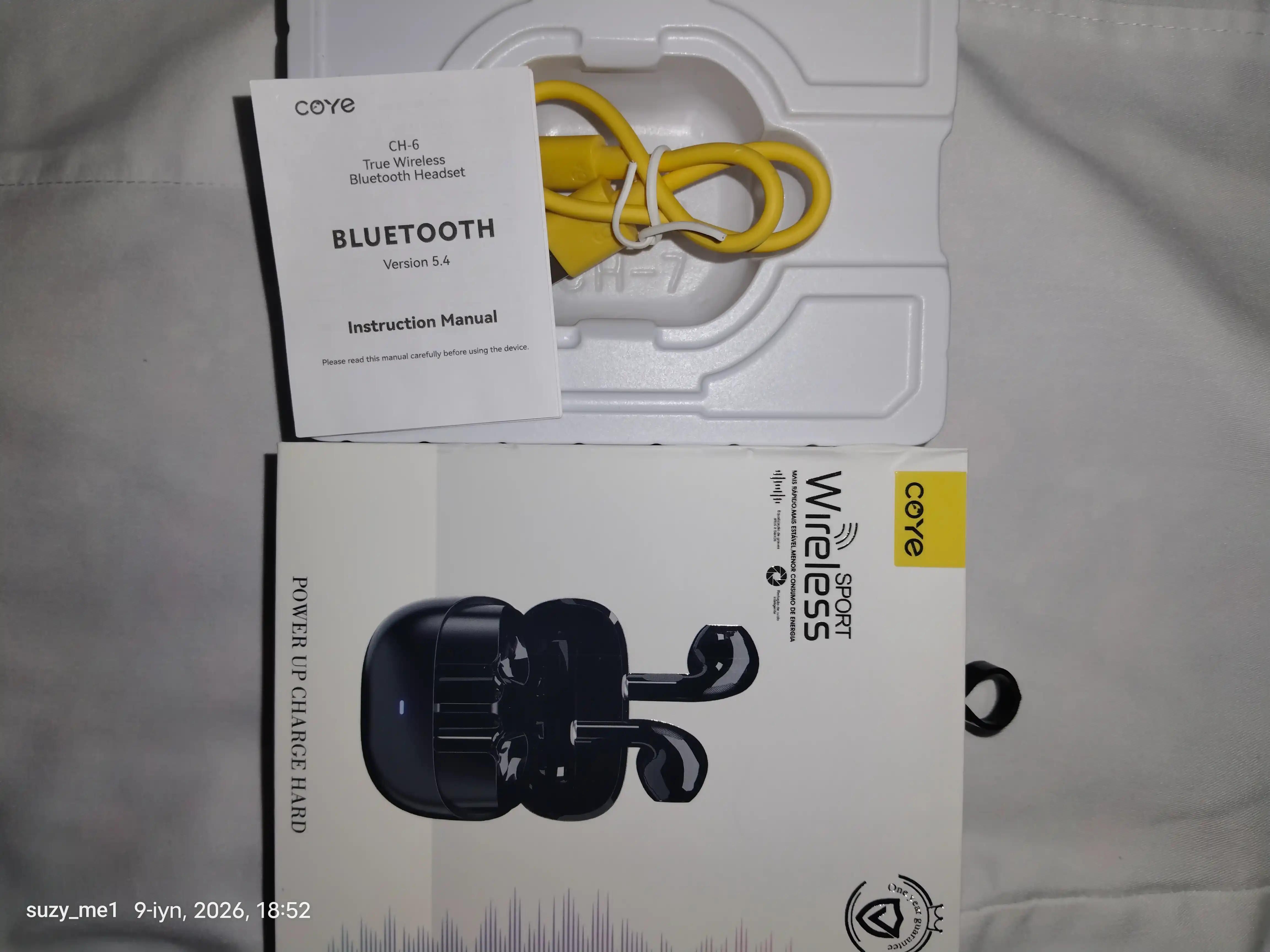 Simsiz quloqchinlar Bluetooth 70 soat ish vaqti mikrofon sensorli suvdan himoyalangan IPX