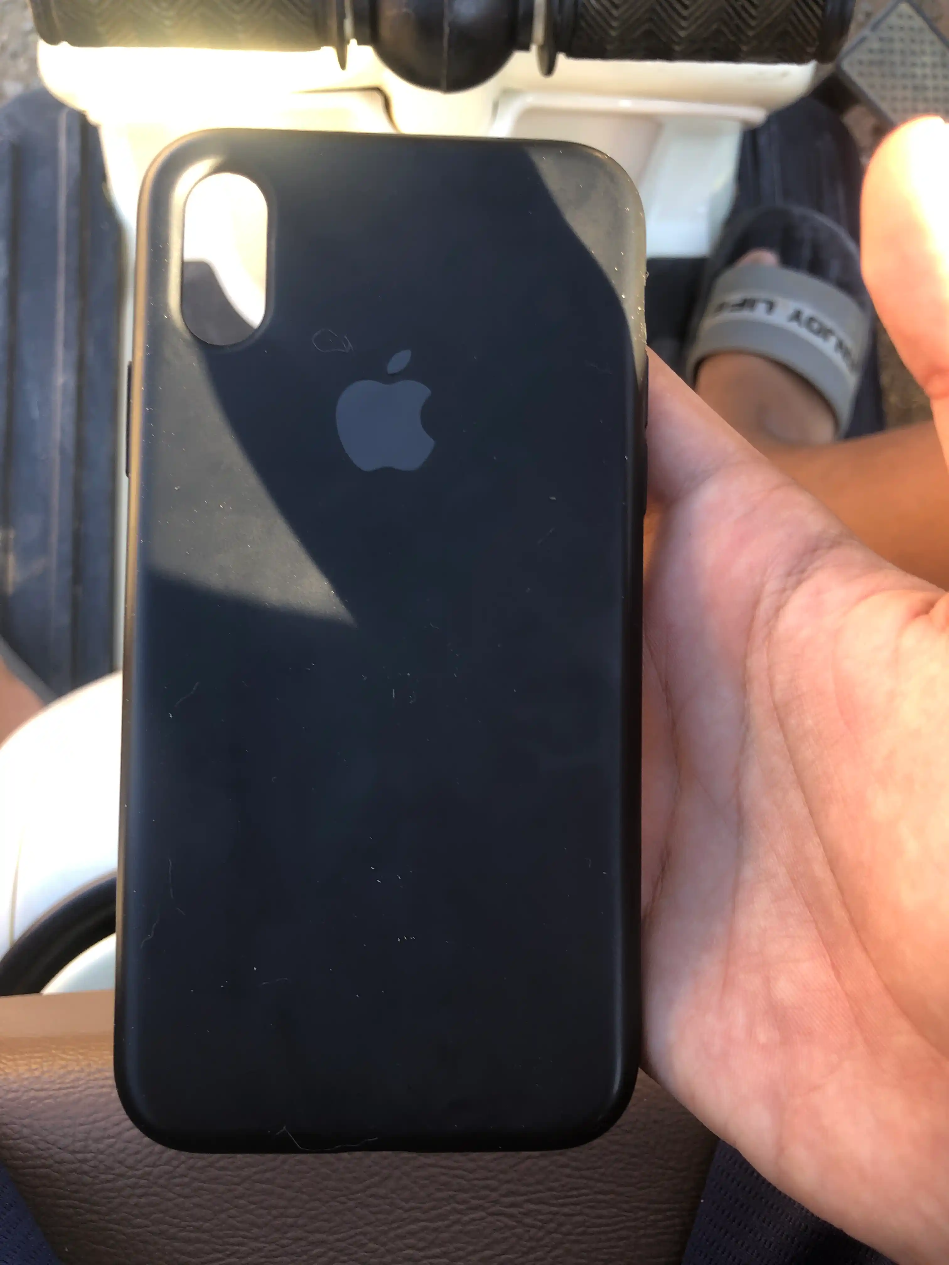 Силиконовый чехол с логотипом, для iPhone X, XS-17 Pro Max бортик 1.5 мм