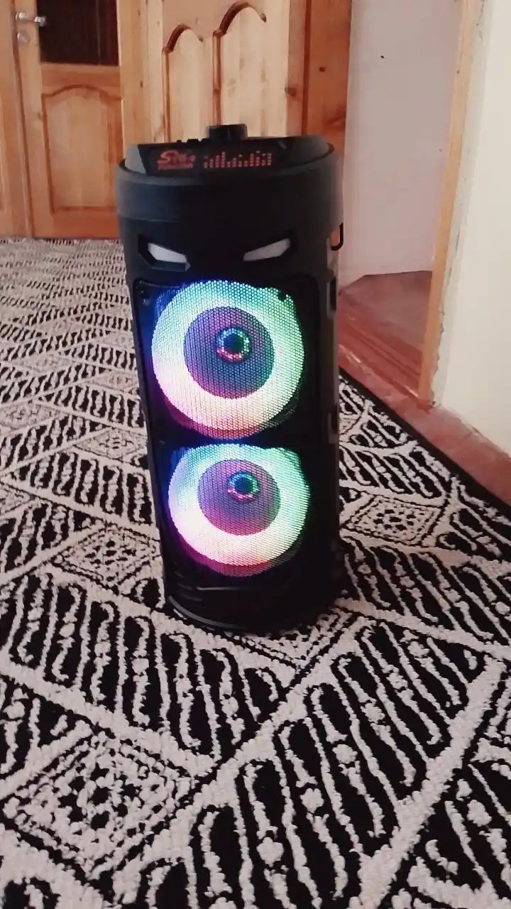 Karaoke uchun mikrofonli FIDGO portativ Bluetooth kolonka