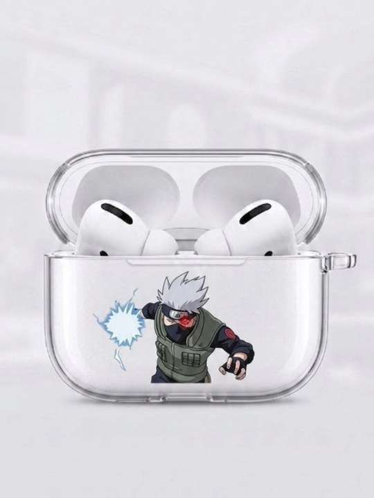 Чехол для наушников AirPods с карабином, силиконовый, дизайн Аниме Наруто - 