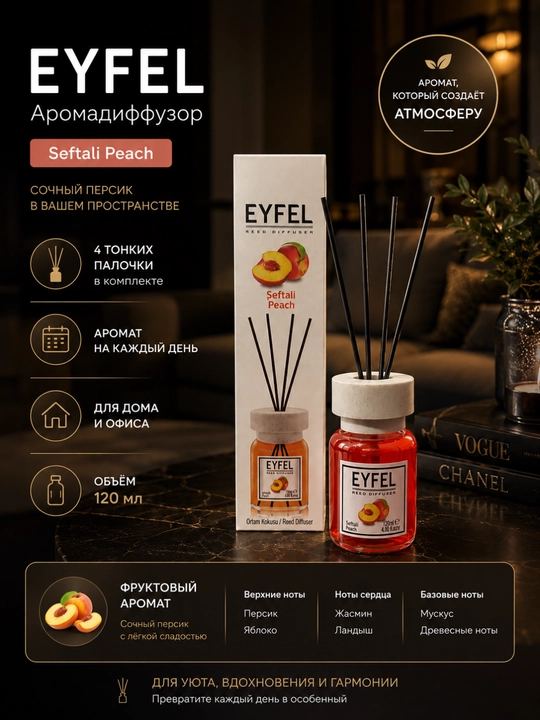 EYFEL aromadiffuzori, uy va ofis uchun qulay muhit yaratuvchi xushbo‘ylantirgich - 