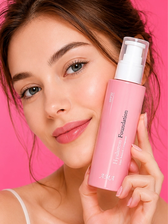 Tonal krem AMA Hyaluron Foundation – gialuron kislotali namlantiruvchi SPF20