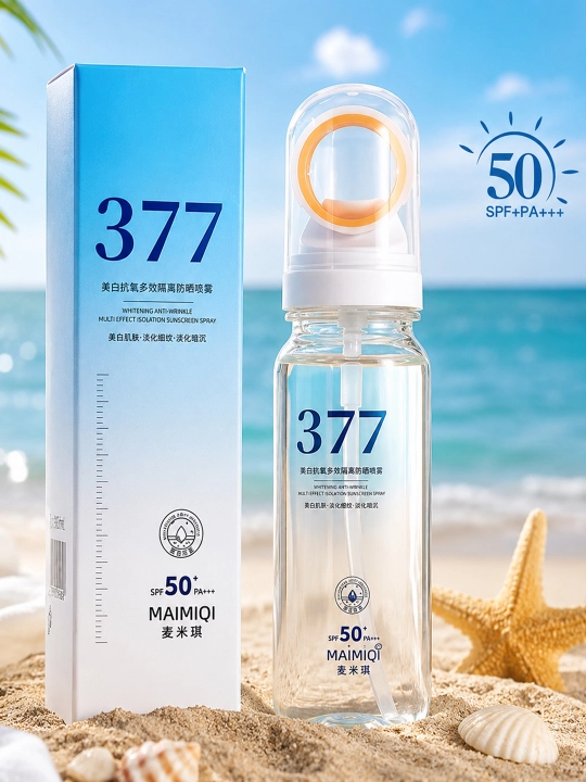 Солнцезащитный спрей для лица SPF50+ PA++++, солнцезащитный мист 377, UV защита, SPF спрей