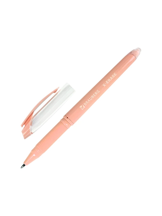 Ручка стираемая гелевая с грипом BRAUBERG X-ERASE PASTEL, СИНЯЯ, 143953