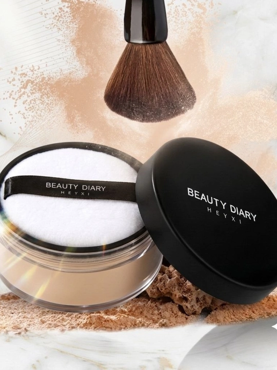Ayollar uchun kundalik makiyaj uchun mo‘ljallangan Beauty Diary Heyxi sochma pudrasi - 