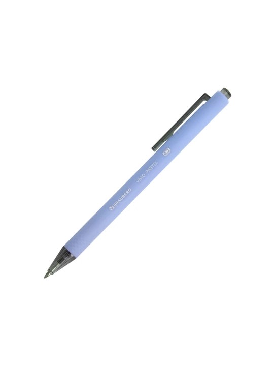 BRAUBERG "VIVID PASTEL" avtomatik sharikli ruchkasi, soft-touch korpusli, KO‘K, 144404