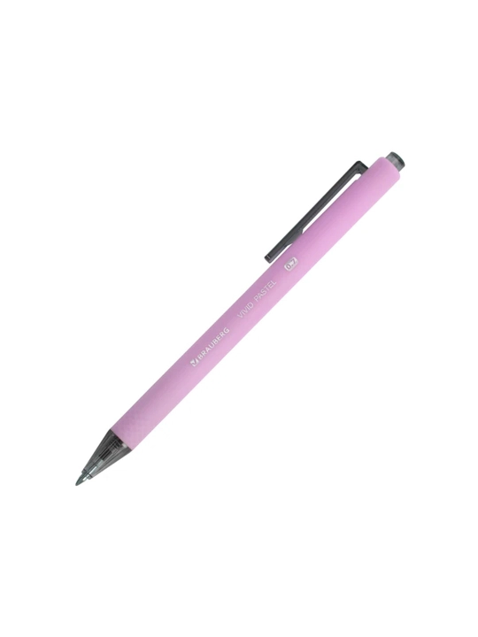 BRAUBERG "VIVID PASTEL" avtomatik sharikli ruchkasi, soft-touch korpusli, KO‘K, 144404