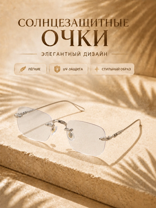 Компьютерные очки фотохром очки анти-синий свет лёгкие безободковые очки