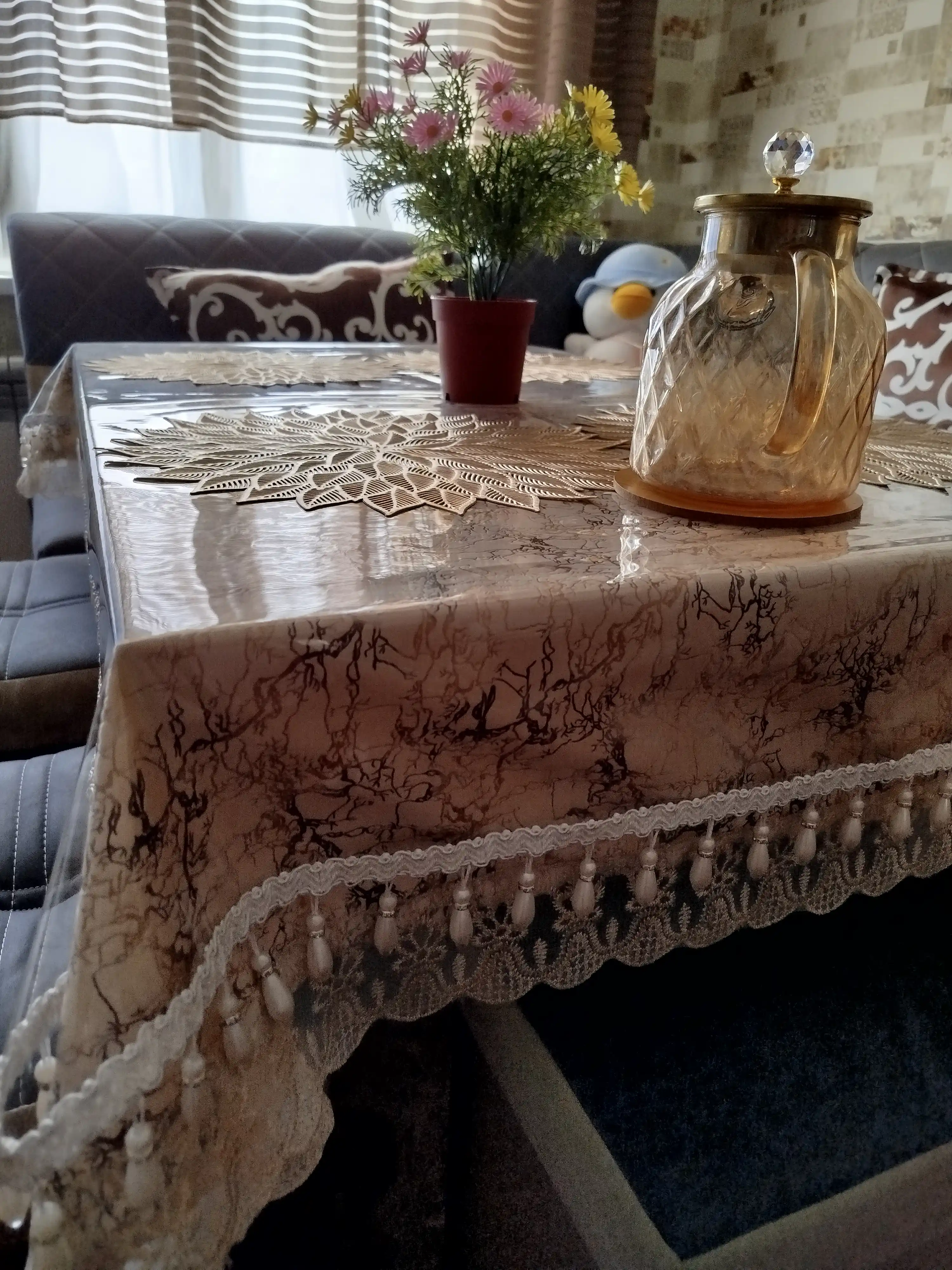 Скатерть для кухня гостиная и подарок - размер 140х110 и 150ч130 см