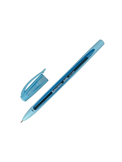 BRAUBERG "BOMB GT Pastel" moyli sharikli ruchkasi, KO‘K, rezinalangan korpusli, 143347