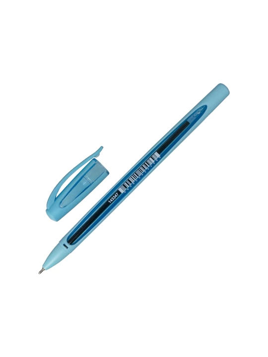 BRAUBERG "BOMB GT Pastel" moyli sharikli ruchkasi, KO‘K, rezinalangan korpusli, 143347