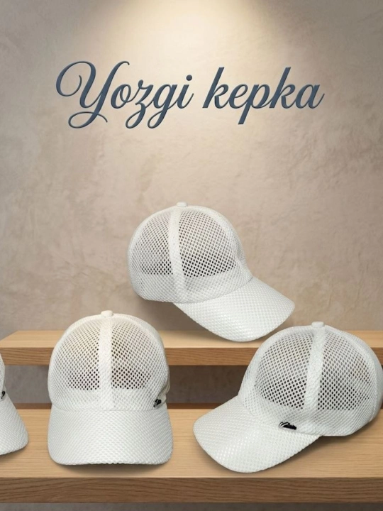 Oq kepka, erkaklar yozgi kepkasi, to‘g‘ri soyabonli kepka, oq kepkalar