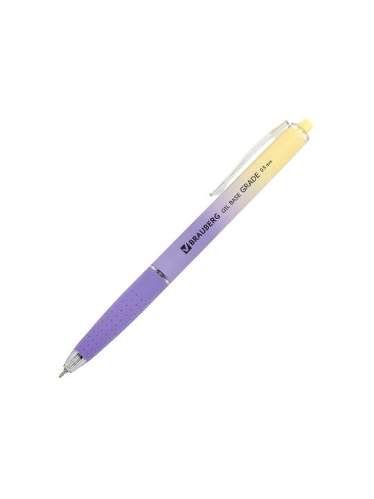 BRAUBERG "OIL-BASE GRADE" avtomatik sharikli ruchkasi, KO‘K, assorti korpusi, 144501
