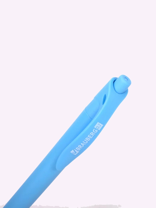 Avtomatik moyli sharikli ruchka. BRAUBERG, soft-tach, tugun 0,7 mm, chiziq 0,35 mm, ko‘k, 2 dona