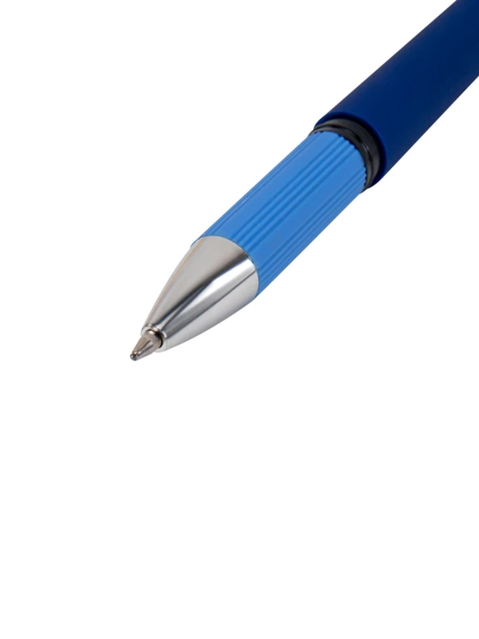 BRAUBERG "VIVID PASTEL" grifli sharikli ruchka, KO‘K, SOFT TOUCH qoplamali, 144399