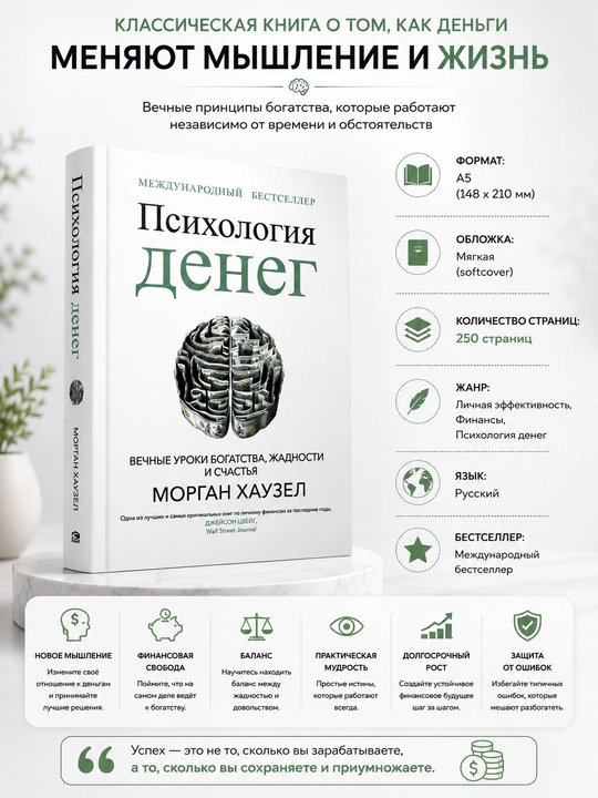 Психология денег, Вечные уроки богатства, жадности и счастья, Морган Хаузел - 