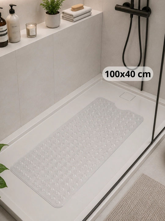Vanna va dush uchun rezina gilamchalar, massaj effekti va so‘rg‘ich bilan, 100 x 40 sm