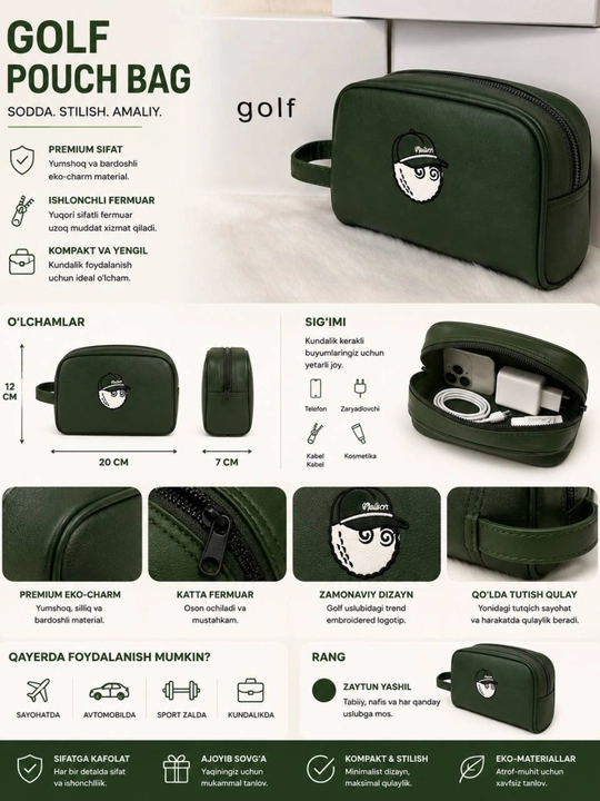 Erkaklar hamda ayollar  uchun GOLF Premium Pouch barsetkasi - 