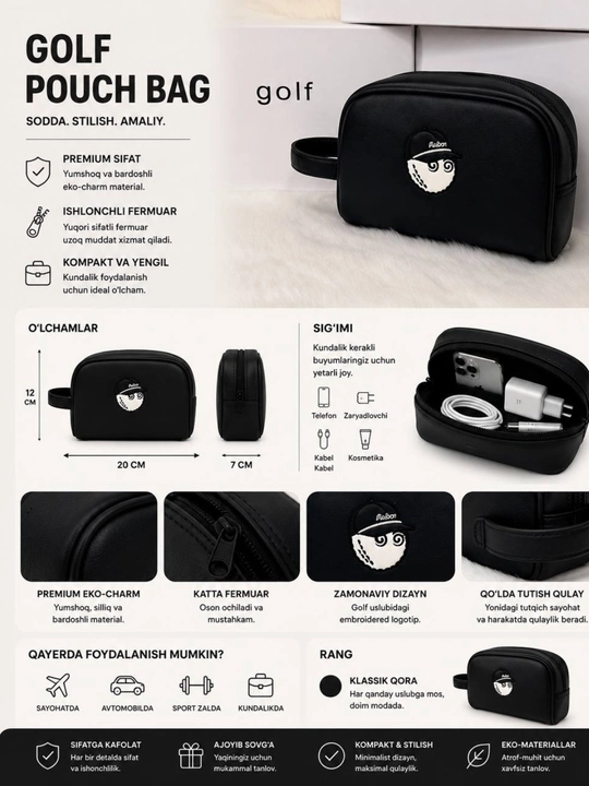 Erkaklar hamda ayollar  uchun GOLF Premium Pouch barsetkasi