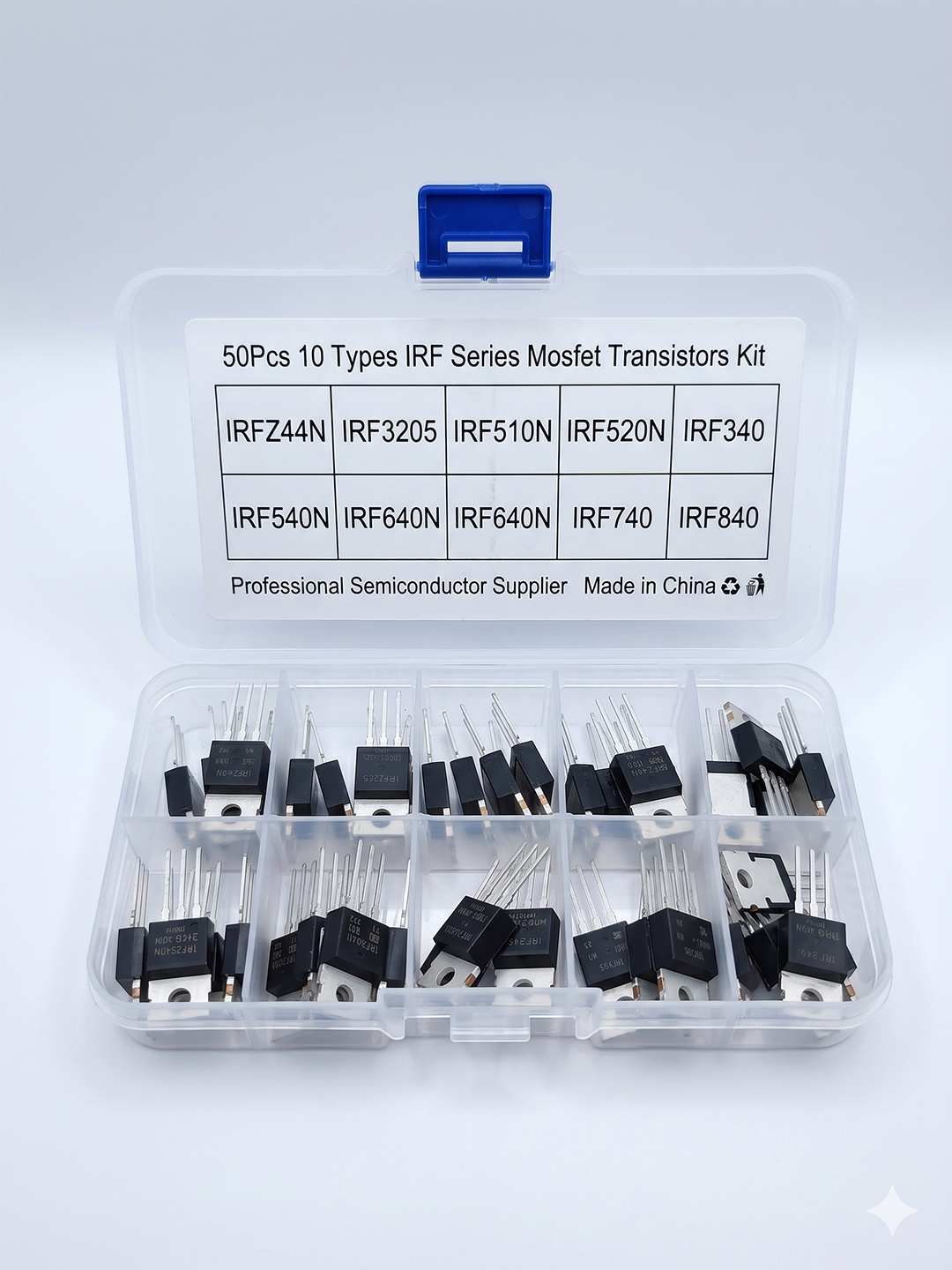 IRF MOSFET Transistorlar To‘plami — 50 Dona, 10 Tur - 