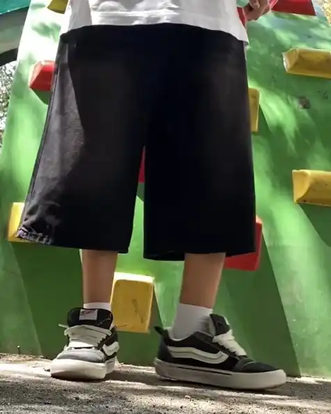 Джинсовые багги шорты милитари Y2K oversize унисекс GATit SWAG