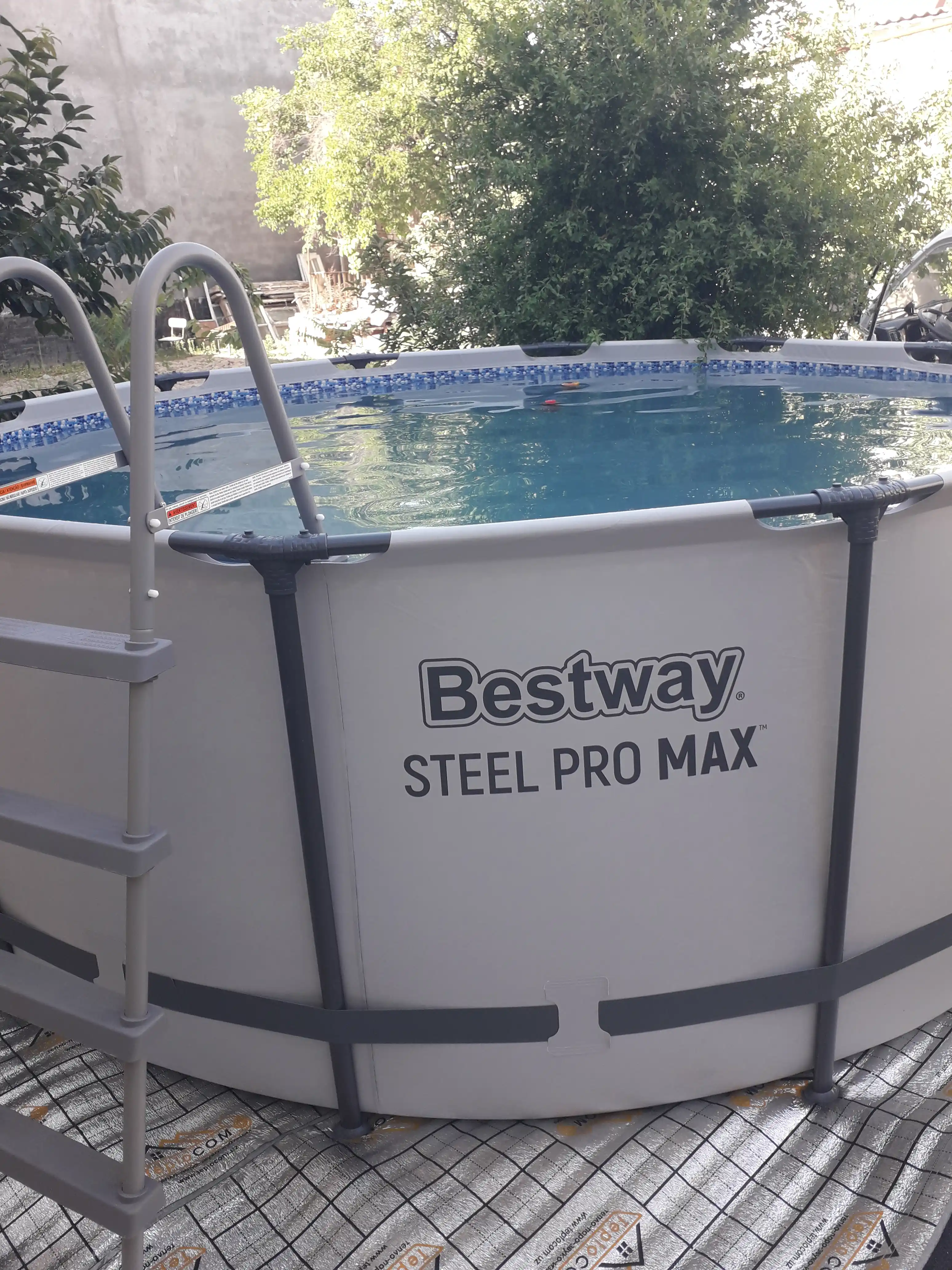 Karkasli basseyn / hovuz / Bestway Steel Pro Max 56420 / yumaloq 366 sm / PVX / oq