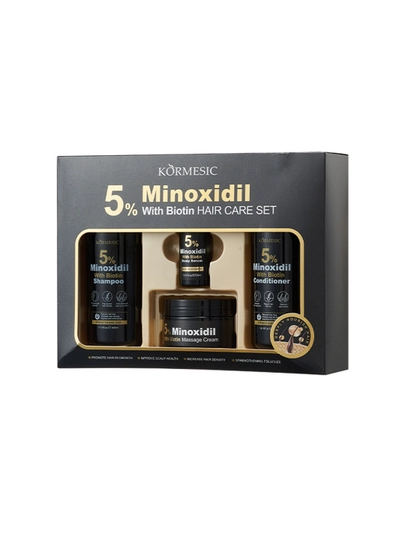 5% Minoxidil Shampun va Konditsioner To'plami (300 ml + 30 ml + 100 g + 300 ml)