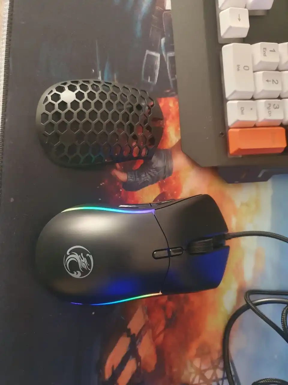 Проводная компьютерная мышь, для Gamer, iMICE с RGB подсветкой, 12800 DPI