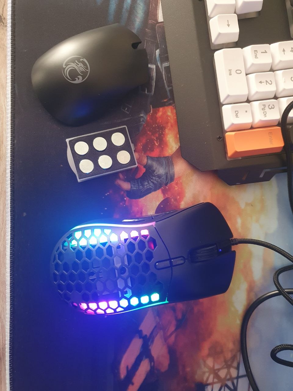 Проводная компьютерная мышь, для Gamer, iMICE с RGB подсветкой, 12800 DPI