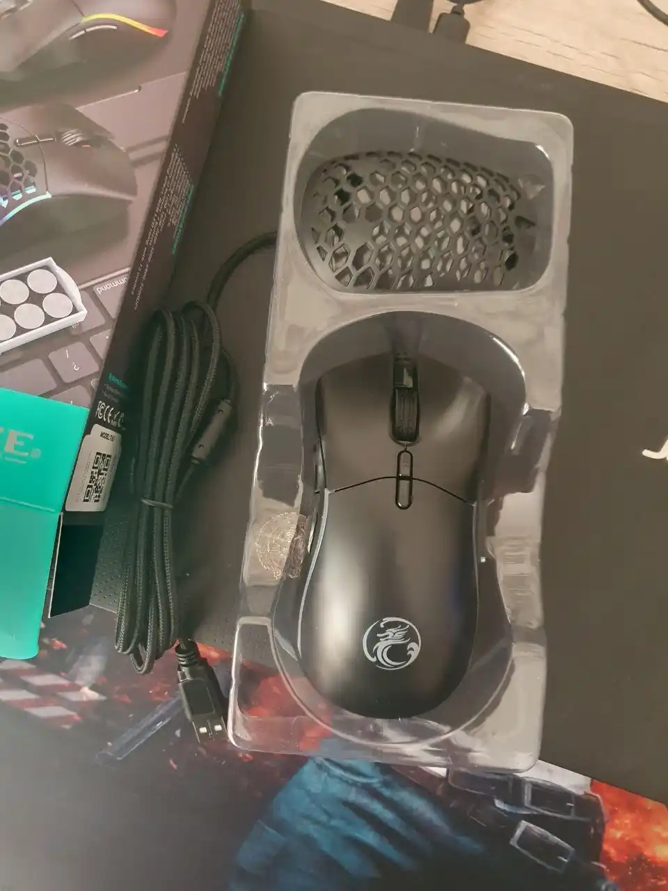 Проводная компьютерная мышь, для Gamer, iMICE с RGB подсветкой, 12800 DPI